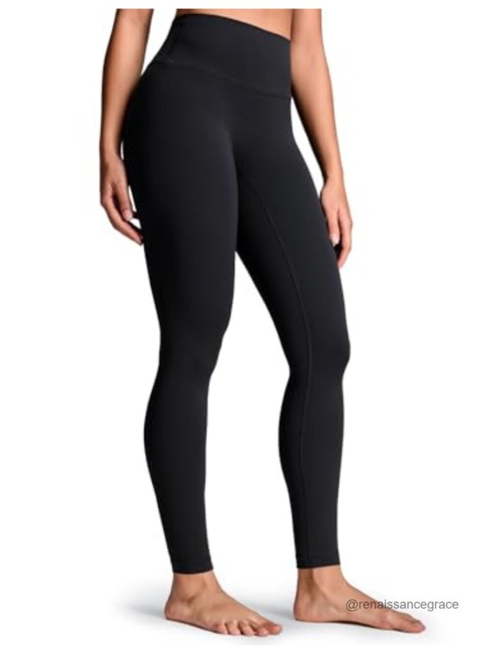 No Front Seam High Rise Yoga Leggings 28" Nylon Blend Athletic